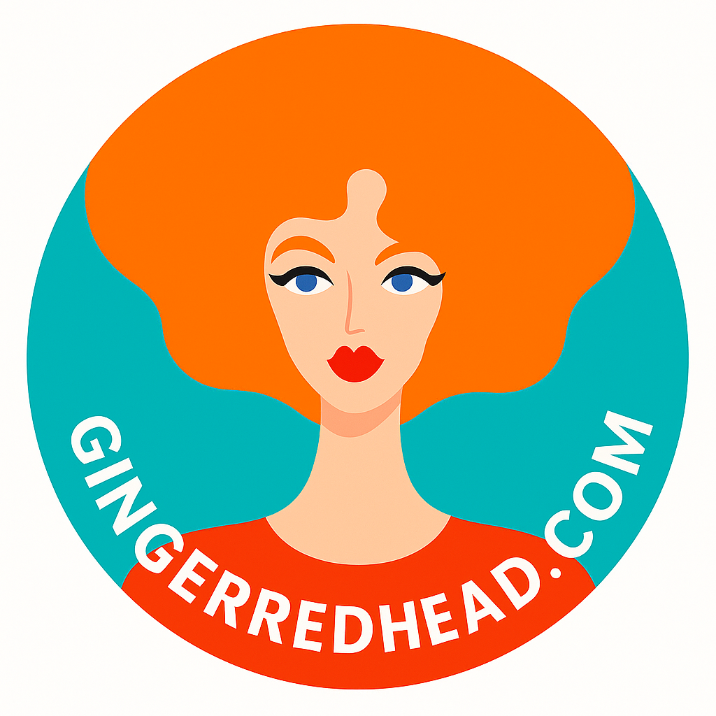 Ginger Red Head circle logo