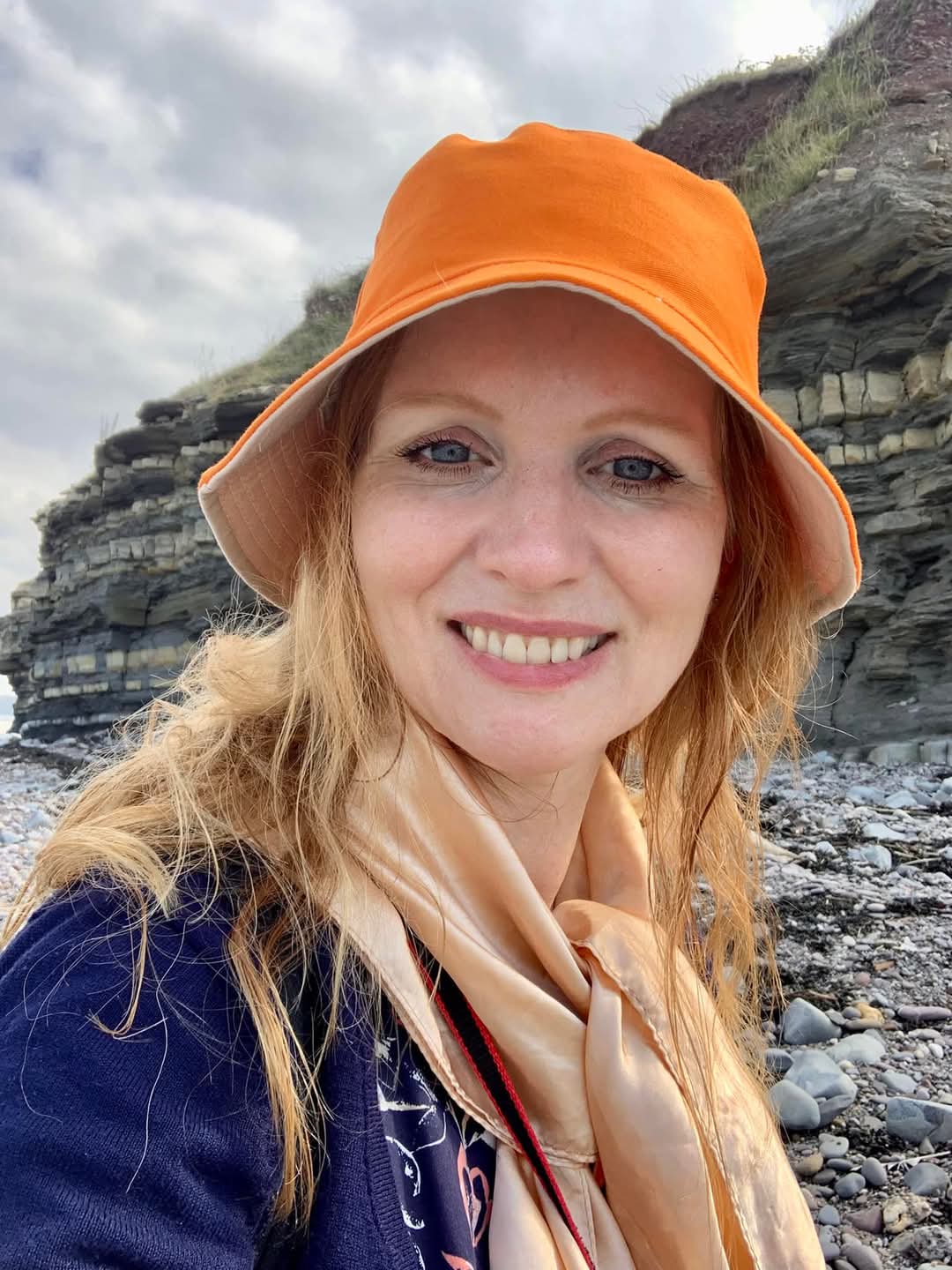 Cath Davis on the beach